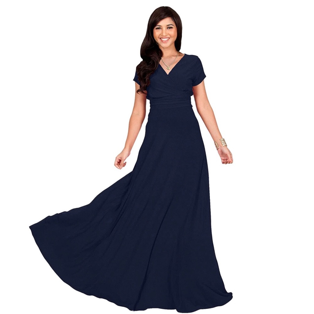 Navy Blue Gown & Diamond Waist Accessorie